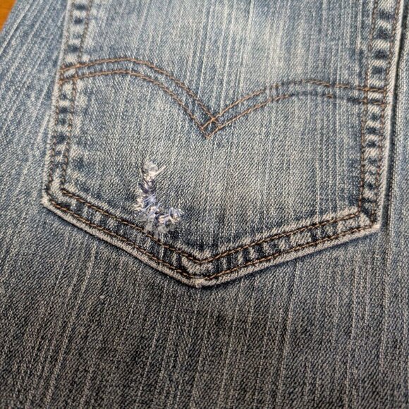 Levi's 559 Jeans Relaxed Straight Denim Cotton Men's Size 36x30 Distressed Blue - Picture 8 of 13